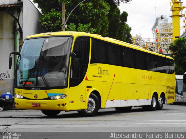 Viação Itapemirim 8863 na cidade de Rio de Janeiro, Rio de Janeiro, Brasil, por Alexsandro  Farias Barros. Número da foto: #4281431.