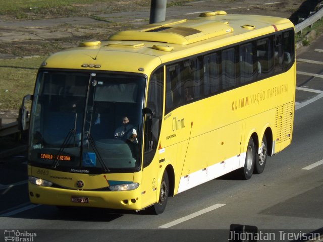 Viação Itapemirim 8863 na cidade de Lavrinhas, São Paulo, Brasil, por Jhonatan Diego da Silva Trevisan. Número da foto: #4284249.
