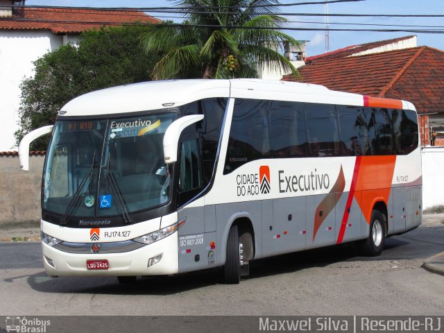 Viação Cidade do Aço RJ 174.127 na cidade de Resende, Rio de Janeiro, Brasil, por Maxwel Silva. Número da foto: #4282956.