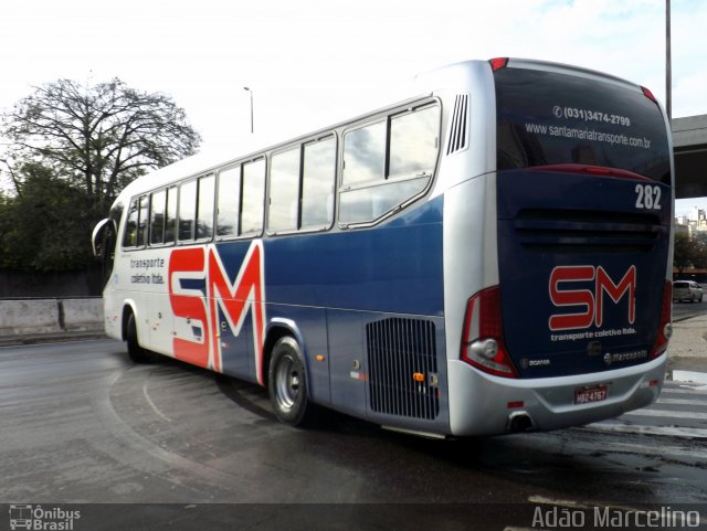 Transporte Coletivo Santa Maria 282 na cidade de Belo Horizonte, Minas Gerais, Brasil, por Adão Raimundo Marcelino. ID da foto: 4288786.