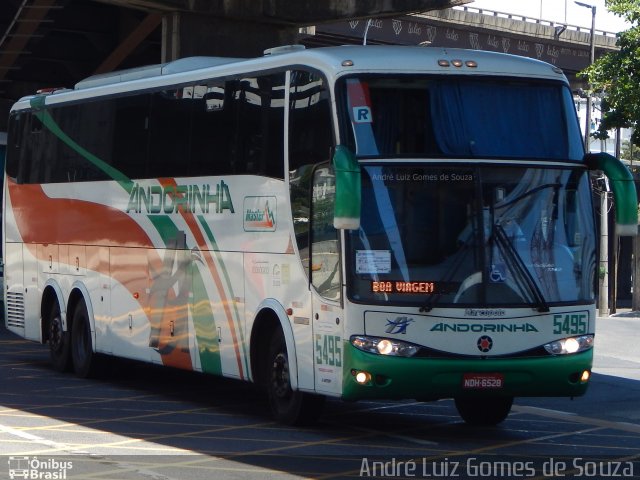 Empresa de Transportes Andorinha 5495 na cidade de Rio de Janeiro, Rio de Janeiro, Brasil, por André Luiz Gomes de Souza. ID da foto: 4234232.