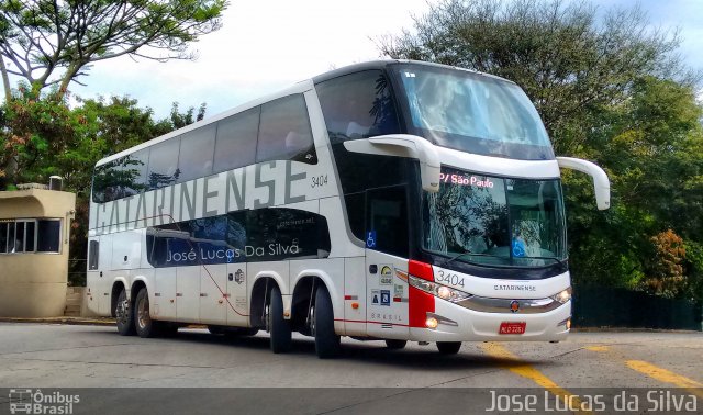 Auto Viação Catarinense 3404 na cidade de São Paulo, São Paulo, Brasil, por Jose Lucas da Silva. Número da foto: #4289903.