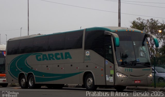 Viação Garcia 7192 na cidade de São Paulo, São Paulo, Brasil, por Cristiano Soares da Silva. ID da foto: 4290009.