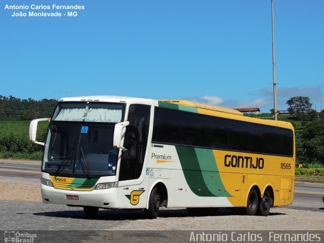 Empresa Gontijo de Transportes 11565 na cidade de João Monlevade, Minas Gerais, Brasil, por Antonio Carlos Fernandes. ID da foto: 4289920.