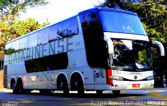 Auto Viação Catarinense 2701 na cidade de São Paulo, São Paulo, Brasil, por Felipe Navas Geraldo Moura . ID da foto: 4235473.