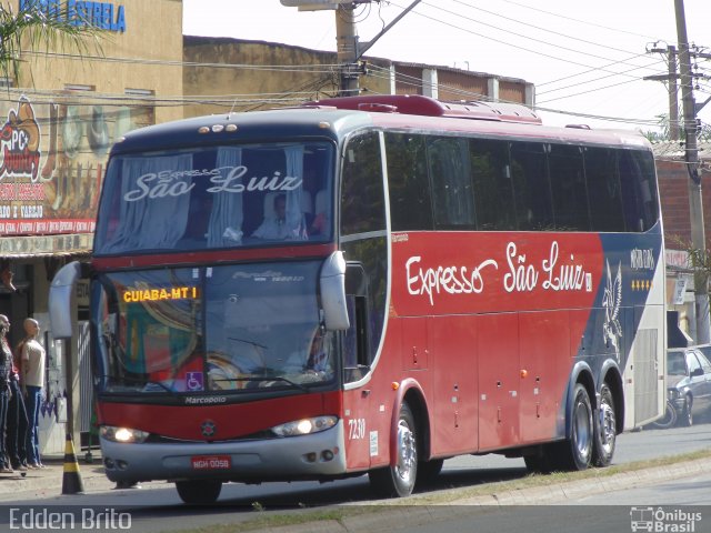 Expresso São Luiz 7230 na cidade de Goiânia, Goiás, Brasil, por Edden Brito. Número da foto: #4236308.