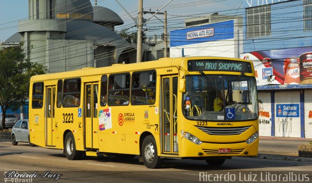 Auto Ônibus Três Irmãos 3223 na cidade de Jundiaí, São Paulo, Brasil, por Ricardo Luiz. Número da foto: #4236688.