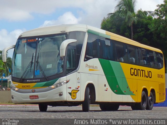 Empresa Gontijo de Transportes 18010 na cidade de Fortaleza, Ceará, Brasil, por Amós  Mattos. Número da foto: #4237297.