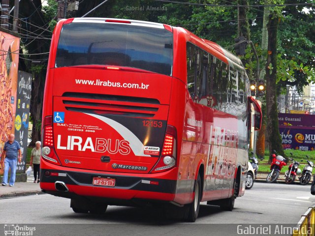 Lirabus 12153 na cidade de Santos, São Paulo, Brasil, por Gabriel Almeida. Número da foto: #4237983.