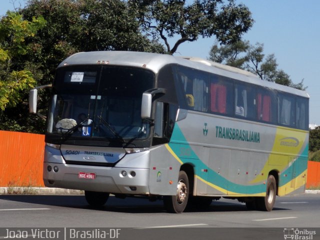 Transbrasiliana Transportes e Turismo 50401 na cidade de Brasília, Distrito Federal, Brasil, por João Victor. ID da foto: 4237269.