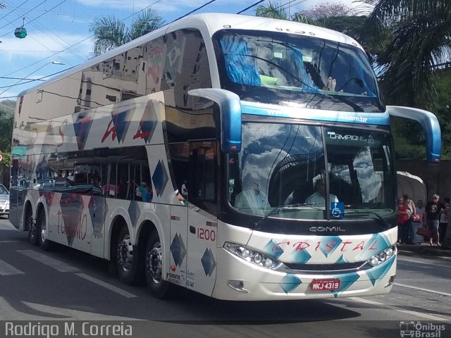 Cristal Turismo e Transporte 1200 na cidade de Aparecida, São Paulo, Brasil, por Jonathan  Aguiar Correa. ID da foto: 4238807.