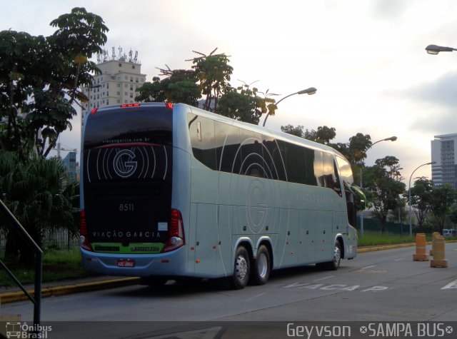 Viação Garcia 8511 na cidade de São Paulo, São Paulo, Brasil, por José Geyvson da Silva. Número da foto: #4237948.