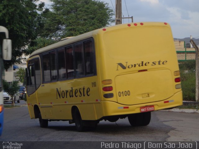 Viação Nordeste 0100 na cidade de Natal, Rio Grande do Norte, Brasil, por Pedro Thiago Costa. ID da foto: 4243198.