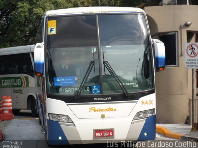 Primotur Transportes e Turismo 14400 na cidade de São Paulo, São Paulo, Brasil, por Luis Philippe Cardoso Coelho. Número da foto: #4243378.