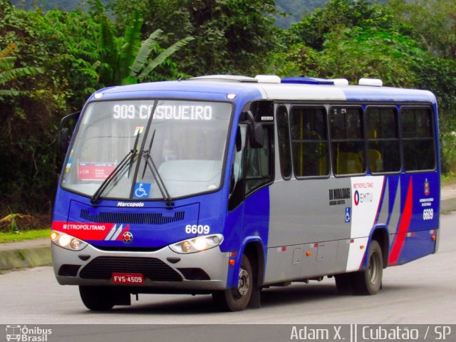 BR Mobilidade Baixada Santista 6609 na cidade de Cubatão, São Paulo, Brasil, por Adam Xavier Rodrigues Lima. ID da foto: 4292025.