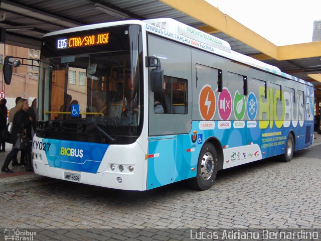 Auto Viação São José dos Pinhais xy027 na cidade de Curitiba, Paraná, Brasil, por Lucas Adriano Bernardino. ID da foto: 4312346.