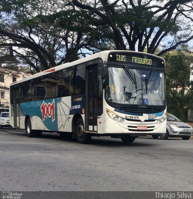 Auto Viação 1001 RJ 108.870 na cidade de Nova Friburgo, Rio de Janeiro, Brasil, por Thiago Silva. Número da foto: #4312040.