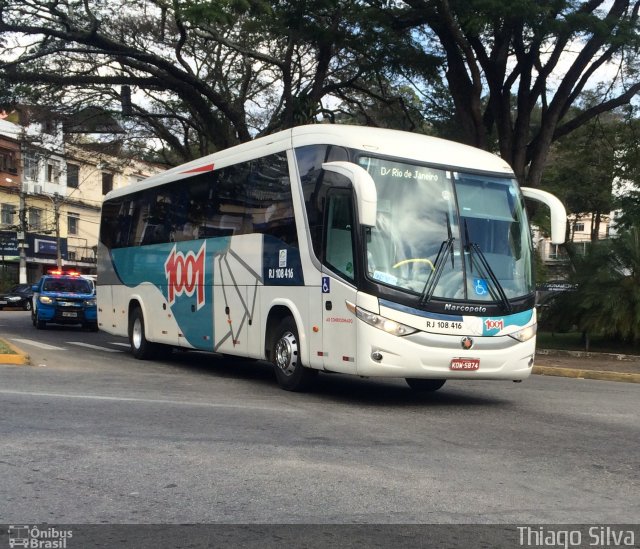Auto Viação 1001 RJ 108.416 na cidade de Nova Friburgo, Rio de Janeiro, Brasil, por Thiago Silva. Número da foto: #4311016.