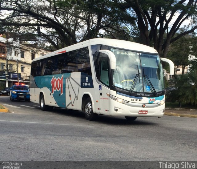 Auto Viação 1001 RJ 108.416 na cidade de Nova Friburgo, Rio de Janeiro, Brasil, por Thiago Silva. ID da foto: 4311016.