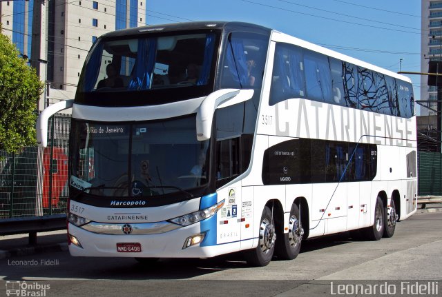 Auto Viação Catarinense 3517 na cidade de São Paulo, São Paulo, Brasil, por Leonardo Fidelli. Número da foto: #4311864.