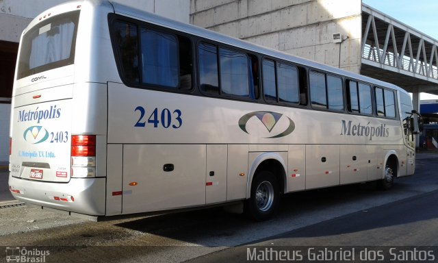 Expresso Metrópolis Transportes e Viagens 2403 na cidade de Campinas, São Paulo, Brasil, por Matheus Gabriel dos Santos. Número da foto: #4311899.