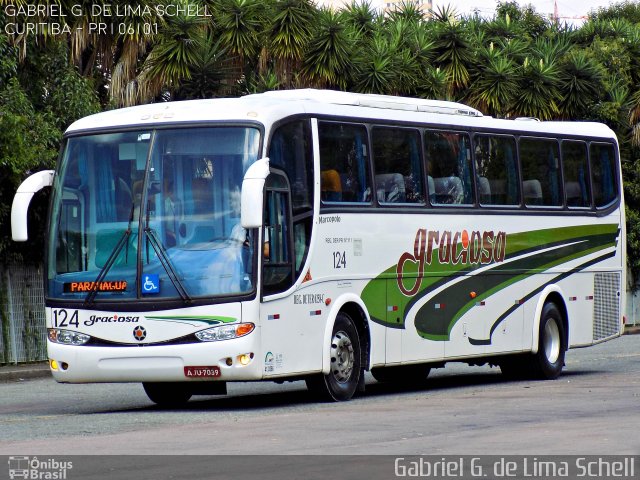 Viação Graciosa 124 na cidade de Curitiba, Paraná, Brasil, por Gabriel Giacomin de Lima. Número da foto: #4314264.
