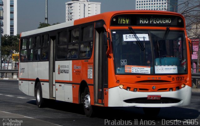 TRANSPPASS - Transporte de Passageiros 8 1737 na cidade de São Paulo, São Paulo, Brasil, por Cristiano Soares da Silva. ID da foto: 4314920.