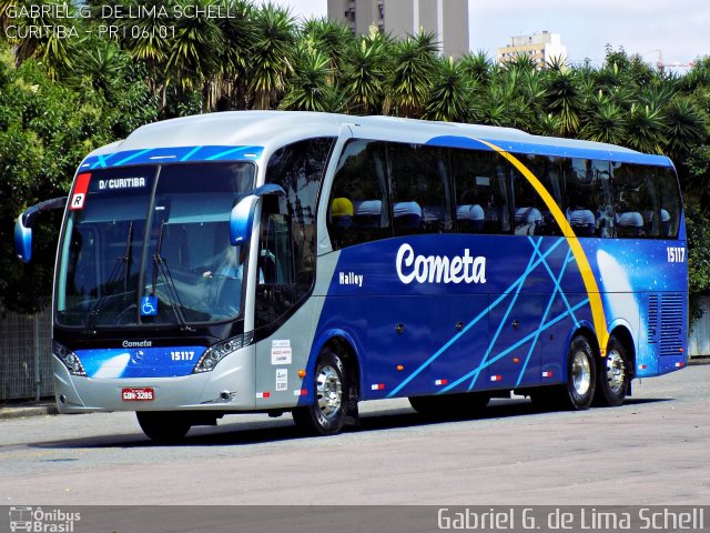 Viação Cometa 15117 na cidade de Curitiba, Paraná, Brasil, por Gabriel Giacomin de Lima. Número da foto: #4314249.