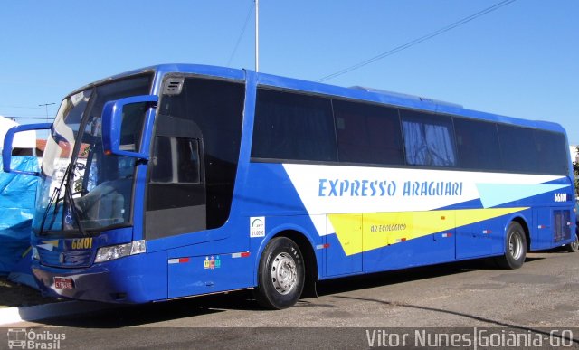 Expresso Araguari 66101 na cidade de Trindade, Goiás, Brasil, por Vitor Nunes . Número da foto: #4313370.