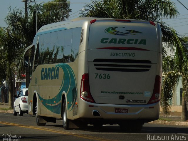 Viação Garcia 7636 na cidade de Paranavaí, Paraná, Brasil, por Robson Alves. Número da foto: #4313667.