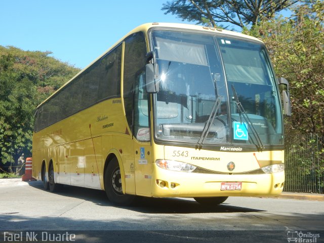 Viação Itapemirim 5543 na cidade de São Paulo, São Paulo, Brasil, por Raphael José da Silva. ID da foto: 4316945.