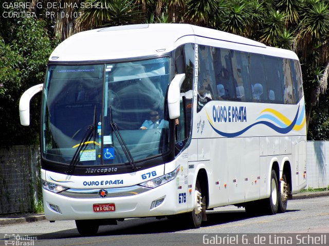 Viação Ouro e Prata 678 na cidade de Curitiba, Paraná, Brasil, por Gabriel Giacomin de Lima. Número da foto: #4316817.