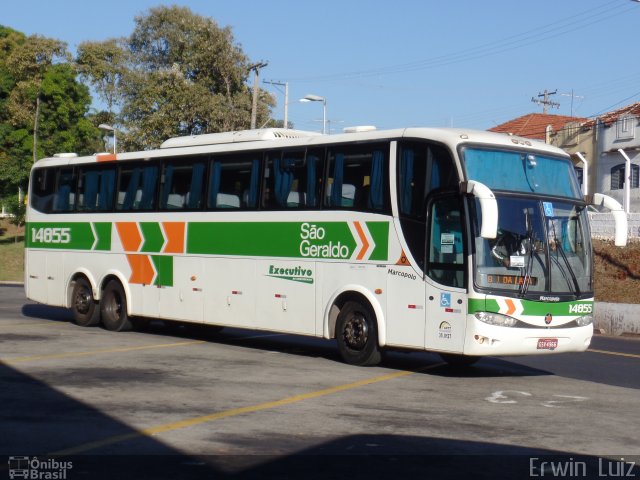 Cia. São Geraldo de Viação 14855 na cidade de Ribeirão Preto, São Paulo, Brasil, por Erwin  Luiz. Número da foto: #4315542.