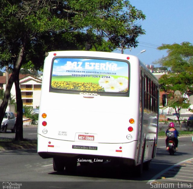 Ônibus Particulares Funerária Paz Eterna 0988 na cidade de Guarapari, Espírito Santo, Brasil, por Saimom  Lima. ID da foto: 4316616.