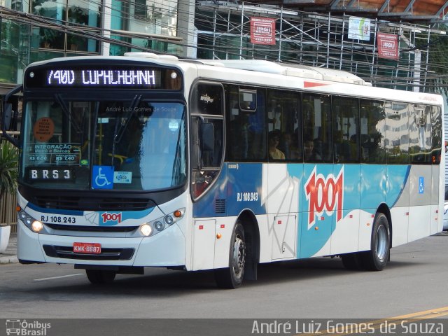 Auto Viação 1001 RJ 108.243 na cidade de Niterói, Rio de Janeiro, Brasil, por André Luiz Gomes de Souza. Número da foto: #4316964.