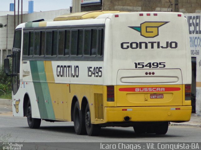 Empresa Gontijo de Transportes 15495 na cidade de Vitória da Conquista, Bahia, Brasil, por Ícaro Chagas. ID da foto: 4316427.