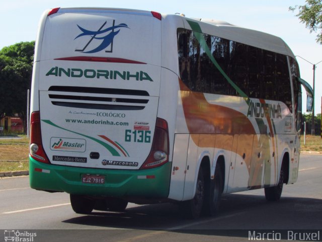 Empresa de Transportes Andorinha 6136 na cidade de Abadiânia, Goiás, Brasil, por Marcio  Bruxel. Número da foto: #4316182.