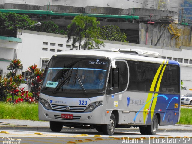 Caravellas Transportes e Turismo 323 na cidade de Cubatão, São Paulo, Brasil, por Adam Xavier Rodrigues Lima. Número da foto: #4319414.