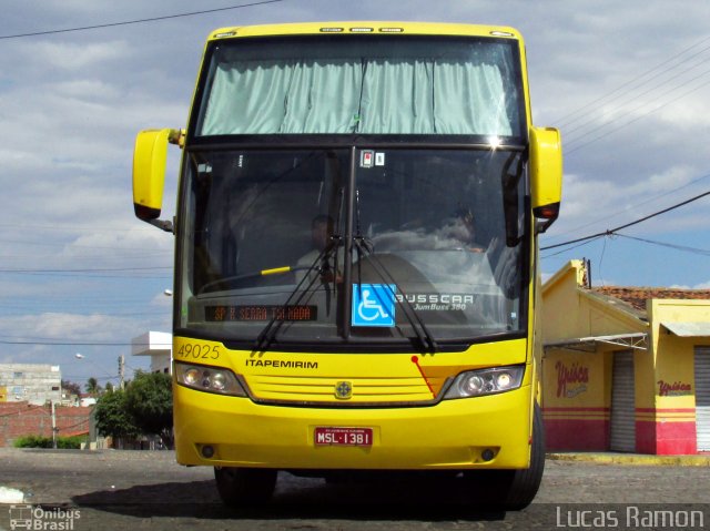 Viação Itapemirim 49025 na cidade de Serra Talhada, Pernambuco, Brasil, por Lucas Ramon. Número da foto: #4319372.