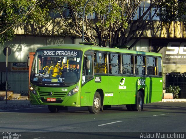 Transvia Transporte Coletivo 1334 na cidade de Contagem, Minas Gerais, Brasil, por Adão Raimundo Marcelino. Número da foto: #4319290.