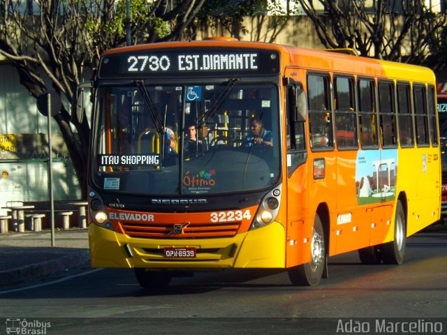 Transvia Transporte Coletivo 32234 na cidade de Contagem, Minas Gerais, Brasil, por Adão Raimundo Marcelino. Número da foto: #4319280.
