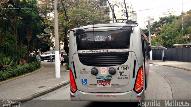 Himalaia Transportes > Ambiental Transportes Urbanos 4 1547 na cidade de São Paulo, São Paulo, Brasil, por Asprilla Matheus. ID da foto: 4320114.