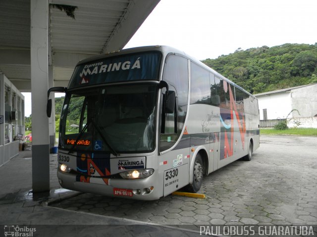 Expresso Maringá 5330 na cidade de Guaratuba, Paraná, Brasil, por Paulobuss  Guaratuba. ID da foto: 4321301.