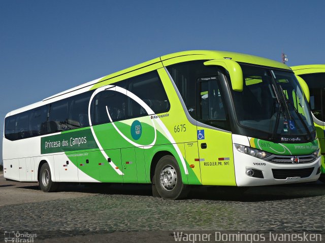 Expresso Princesa dos Campos 6675 na cidade de Palmeira, Paraná, Brasil, por Wagner Domingos Ivanesken. Número da foto: #4320293.