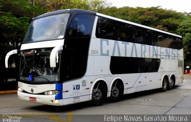 Auto Viação Catarinense 2800 na cidade de São Paulo, São Paulo, Brasil, por Felipe Navas Geraldo Moura . Número da foto: #4319964.