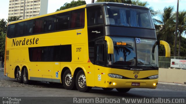 Viação Nordeste 3757 na cidade de Fortaleza, Ceará, Brasil, por Ramon Barbosa do Nascimento. ID da foto: 4323081.