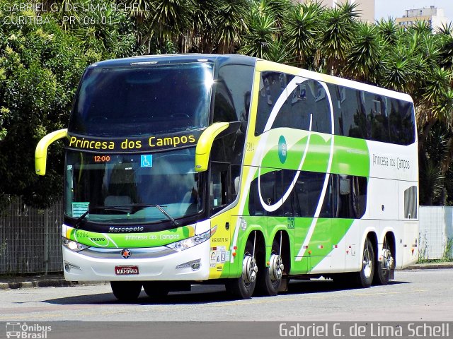 Expresso Princesa dos Campos 6204 na cidade de Curitiba, Paraná, Brasil, por Gabriel Giacomin de Lima. ID da foto: 4325770.