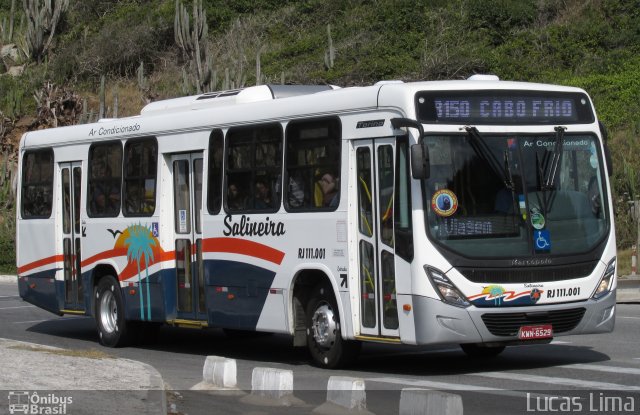 Auto Viação Salineira RJ 111.001 na cidade de Arraial do Cabo, Rio de Janeiro, Brasil, por Lucas Lima. Número da foto: #4325253.