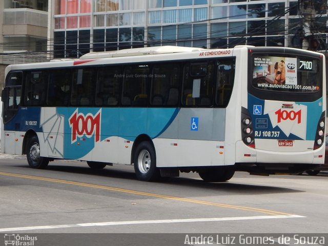 Auto Viação 1001 RJ 108.757 na cidade de Niterói, Rio de Janeiro, Brasil, por André Luiz Gomes de Souza. Número da foto: #4325477.