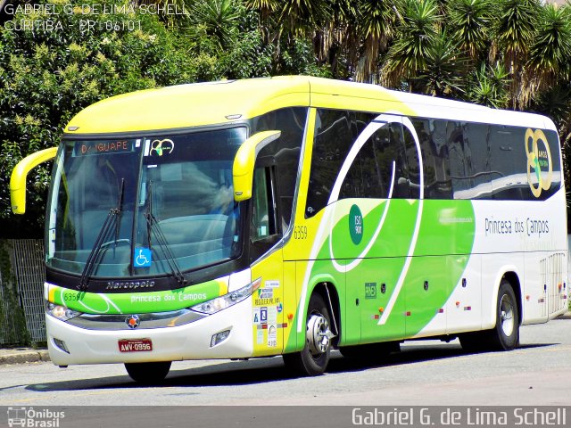 Expresso Princesa dos Campos 6359 na cidade de Curitiba, Paraná, Brasil, por Gabriel Giacomin de Lima. ID da foto: 4325757.